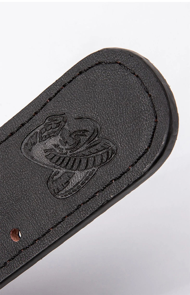 Black Mamba Snakeskin Style Leather Weightlifting belt