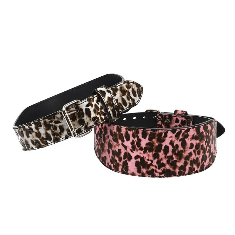 Leopard Print Weightlifting Belt