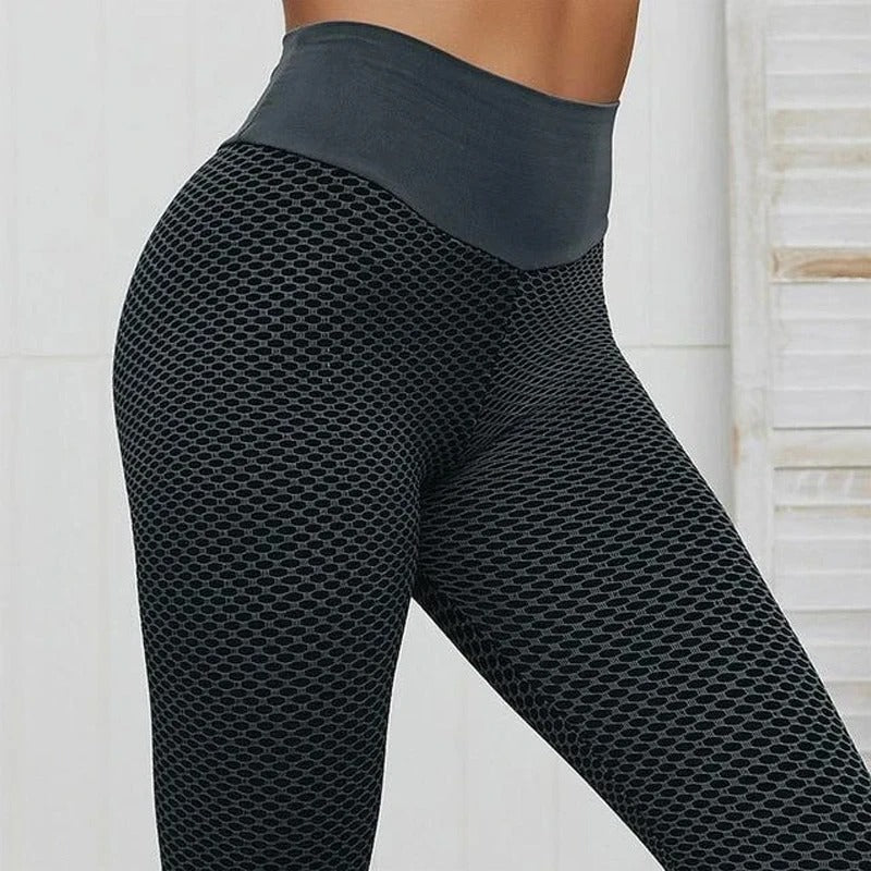 Women's Mesh-Style High Waist Yoga Leggings