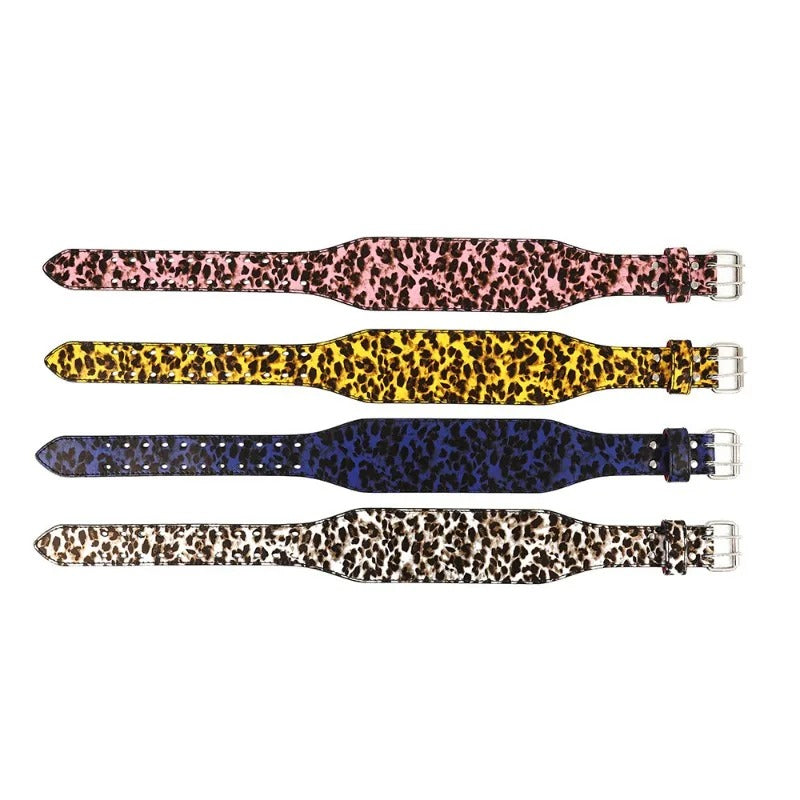 Leopard Print Weightlifting Belt