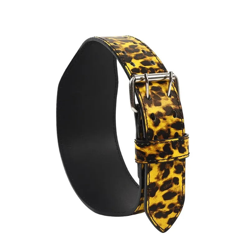 Leopard Print Weightlifting Belt