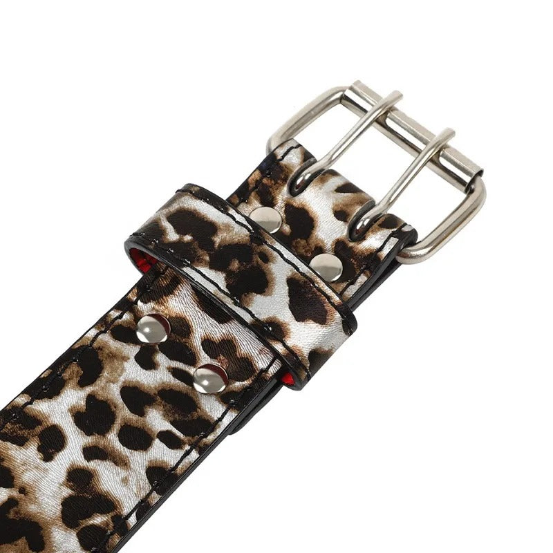 Leopard Print Weightlifting Belt