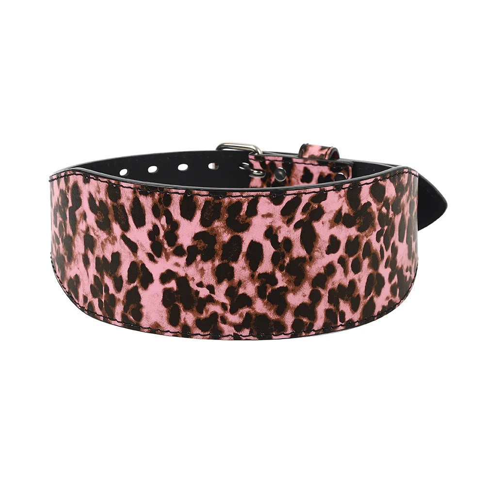 Leopard Print Weightlifting Belt