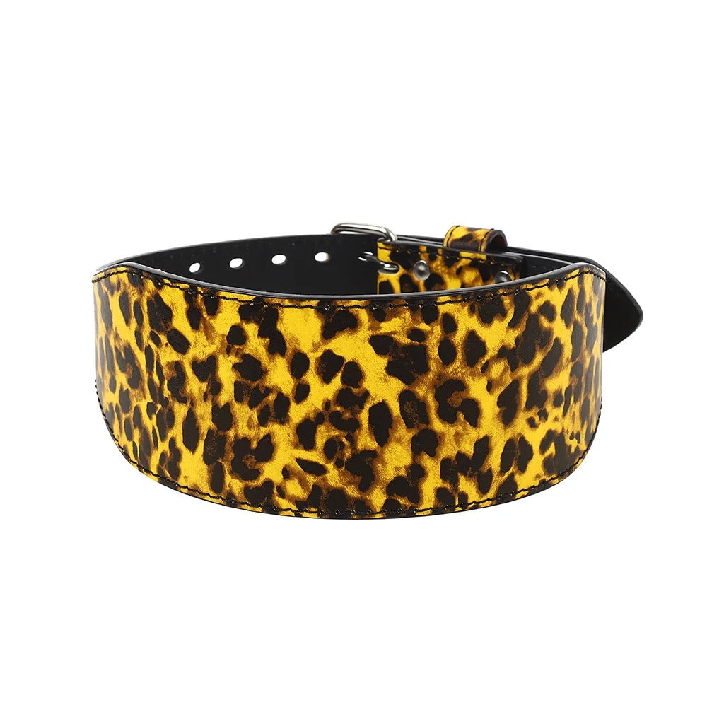 Leopard Print Weightlifting Belt