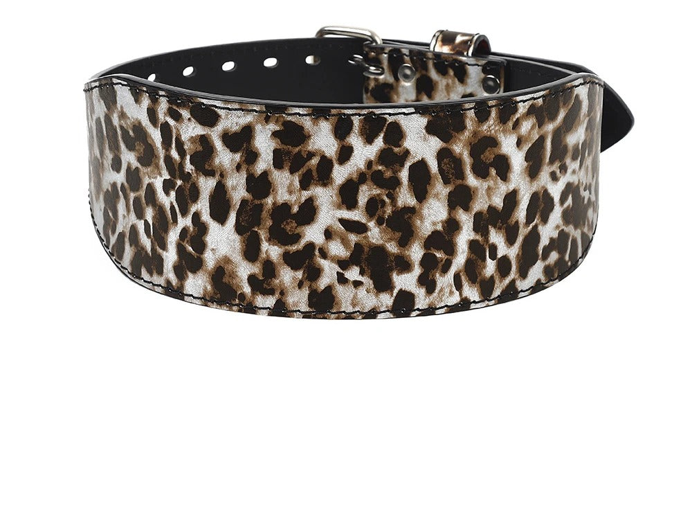 Leopard Print Weightlifting Belt