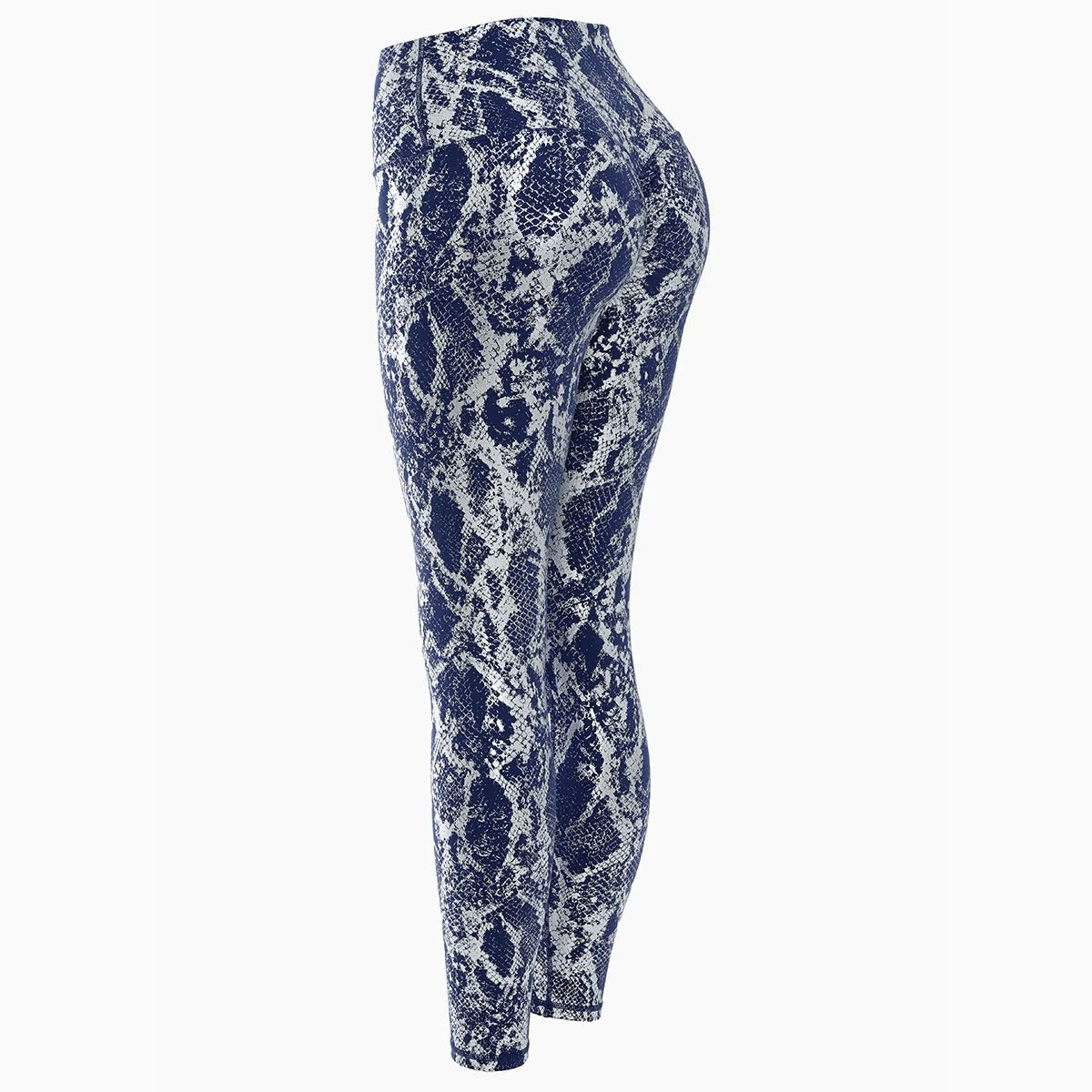 Womens Snakeskin-Style Yoga Leggings