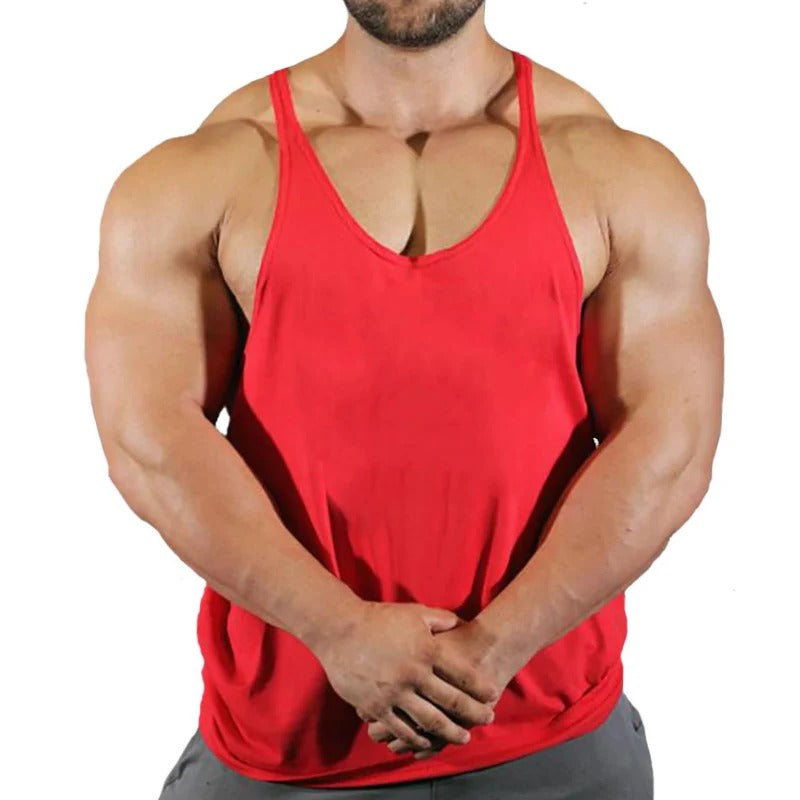 Men’s Solid Colour Cotton Sleeveless Gym Vest