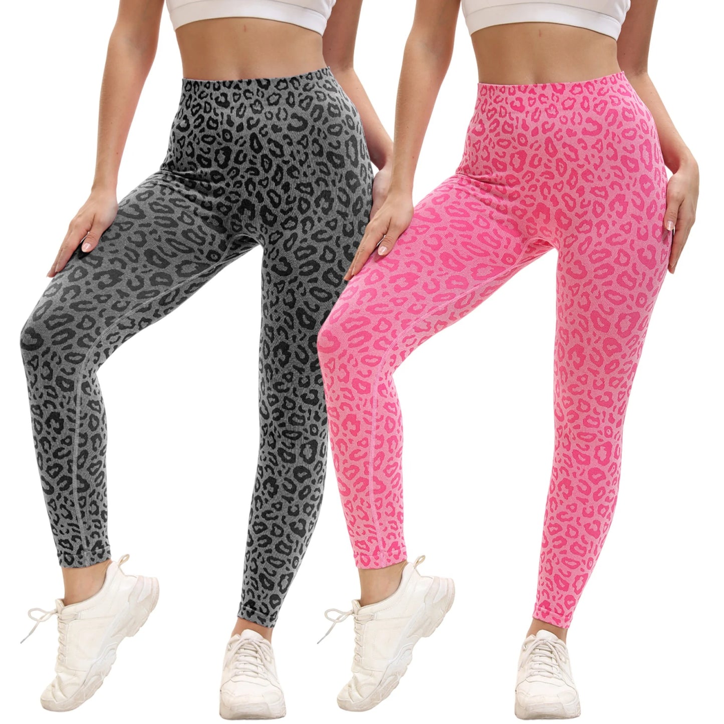 Women's Leopard Print V-Waist Leggings