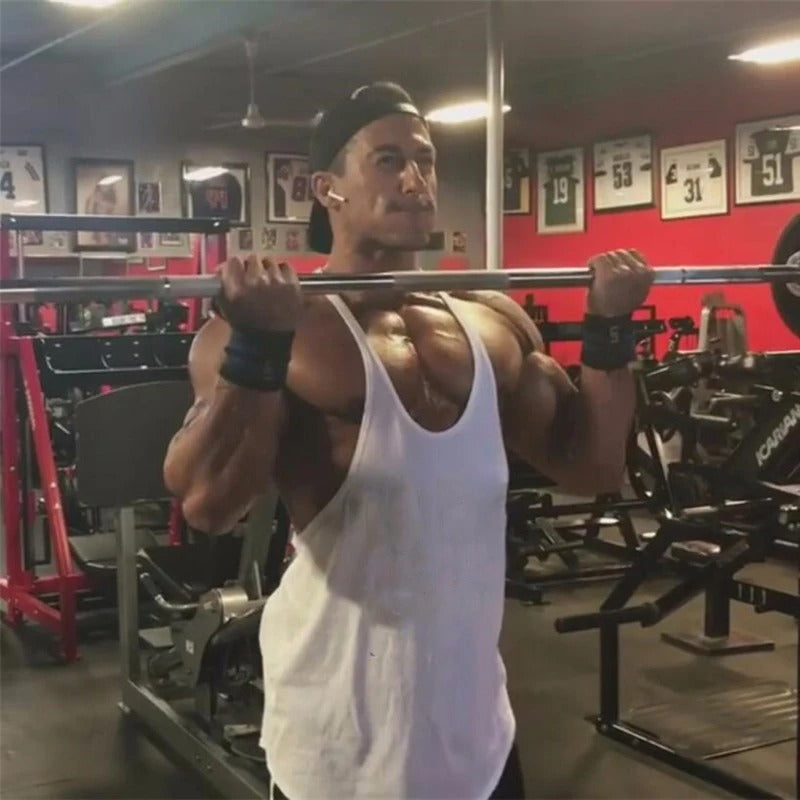 Men’s Solid Colour Cotton Sleeveless Gym Vest