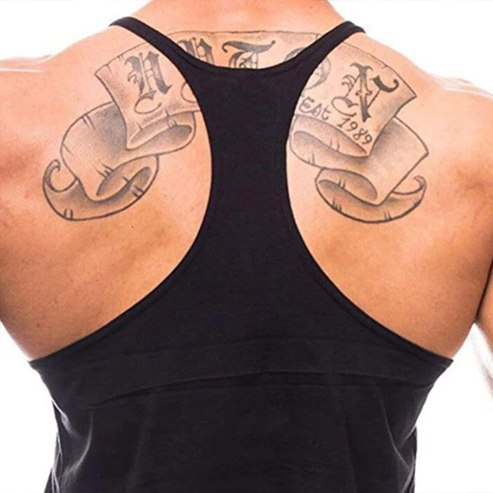 Men’s Solid Colour Cotton Sleeveless Gym Vest