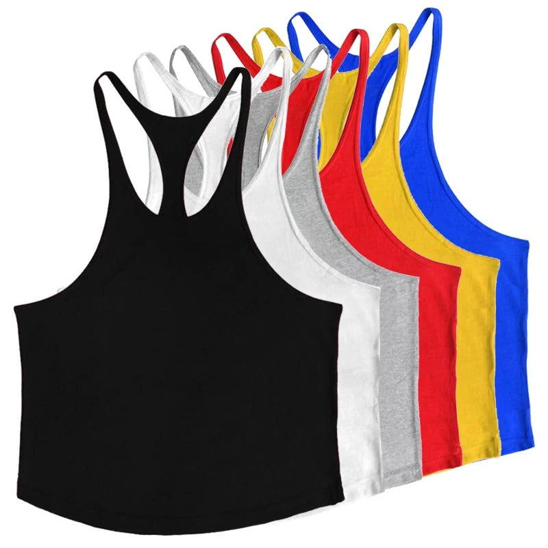 Men’s Solid Colour Cotton Sleeveless Gym Vest