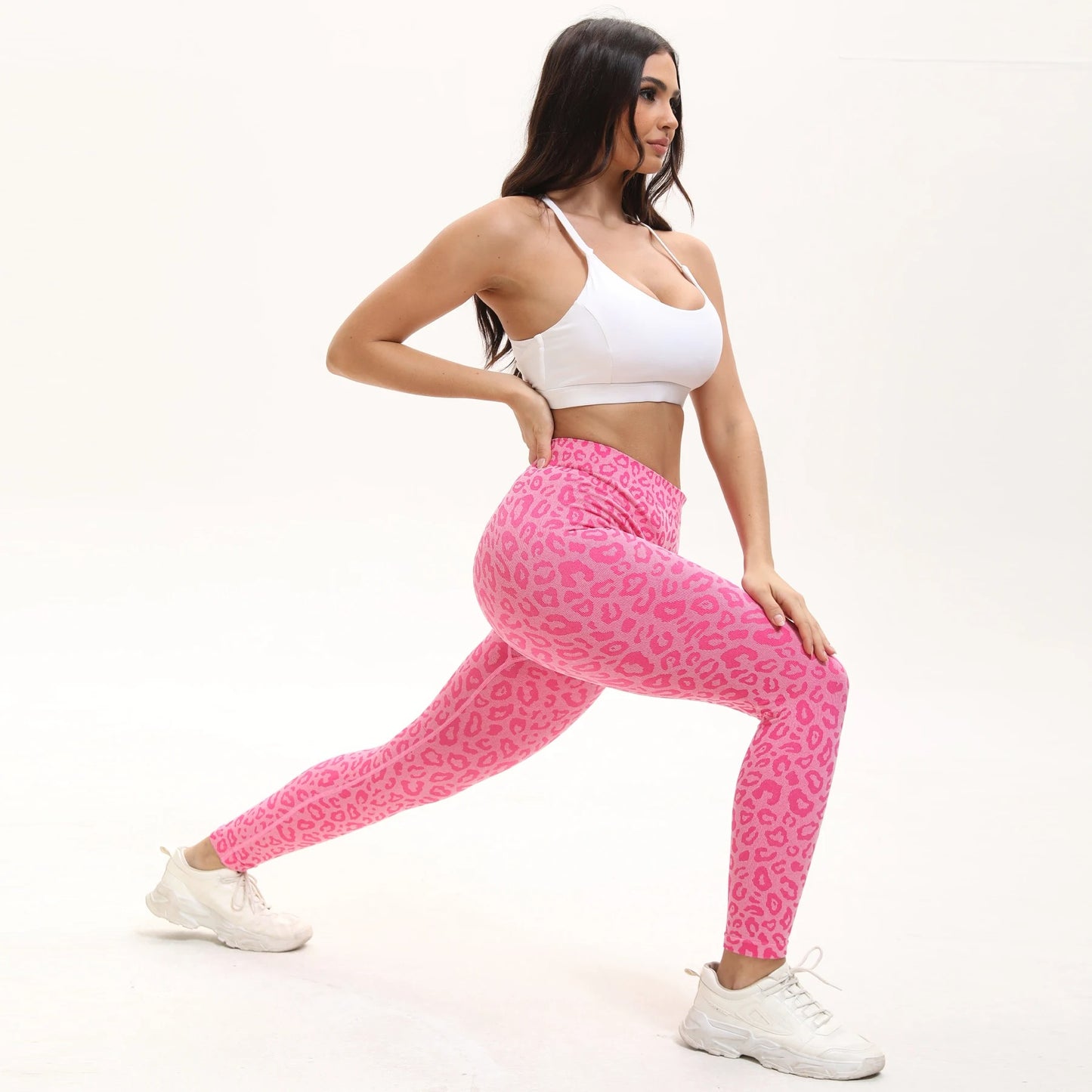 Women's Leopard Print V-Waist Leggings