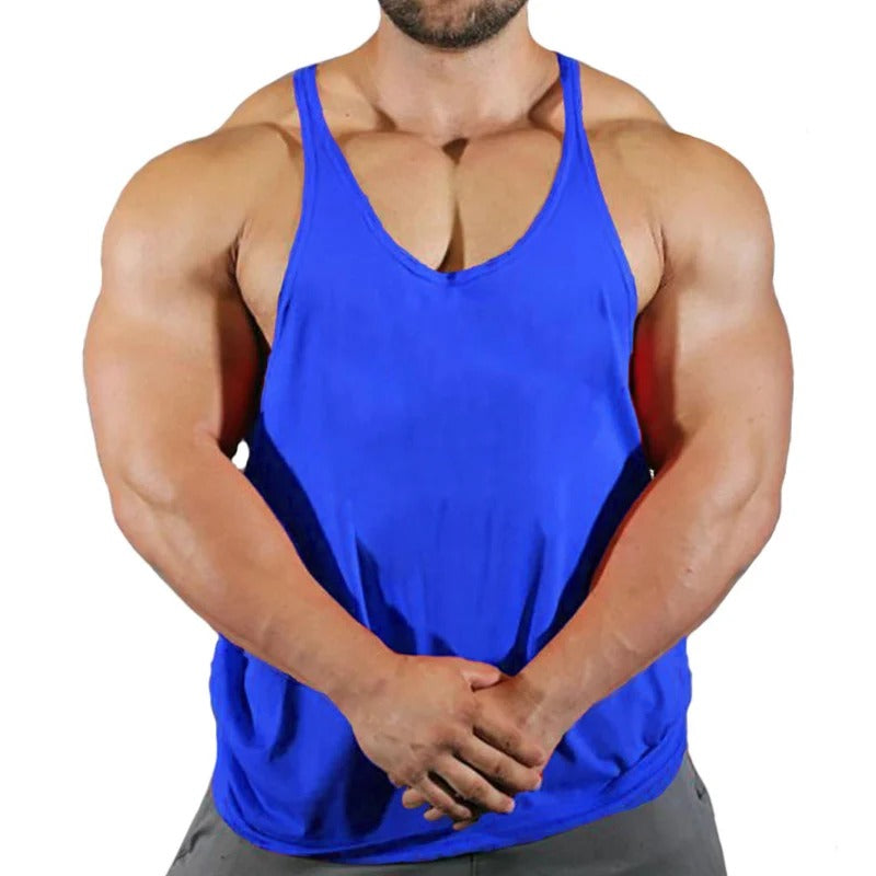 Men’s Solid Colour Cotton Sleeveless Gym Vest