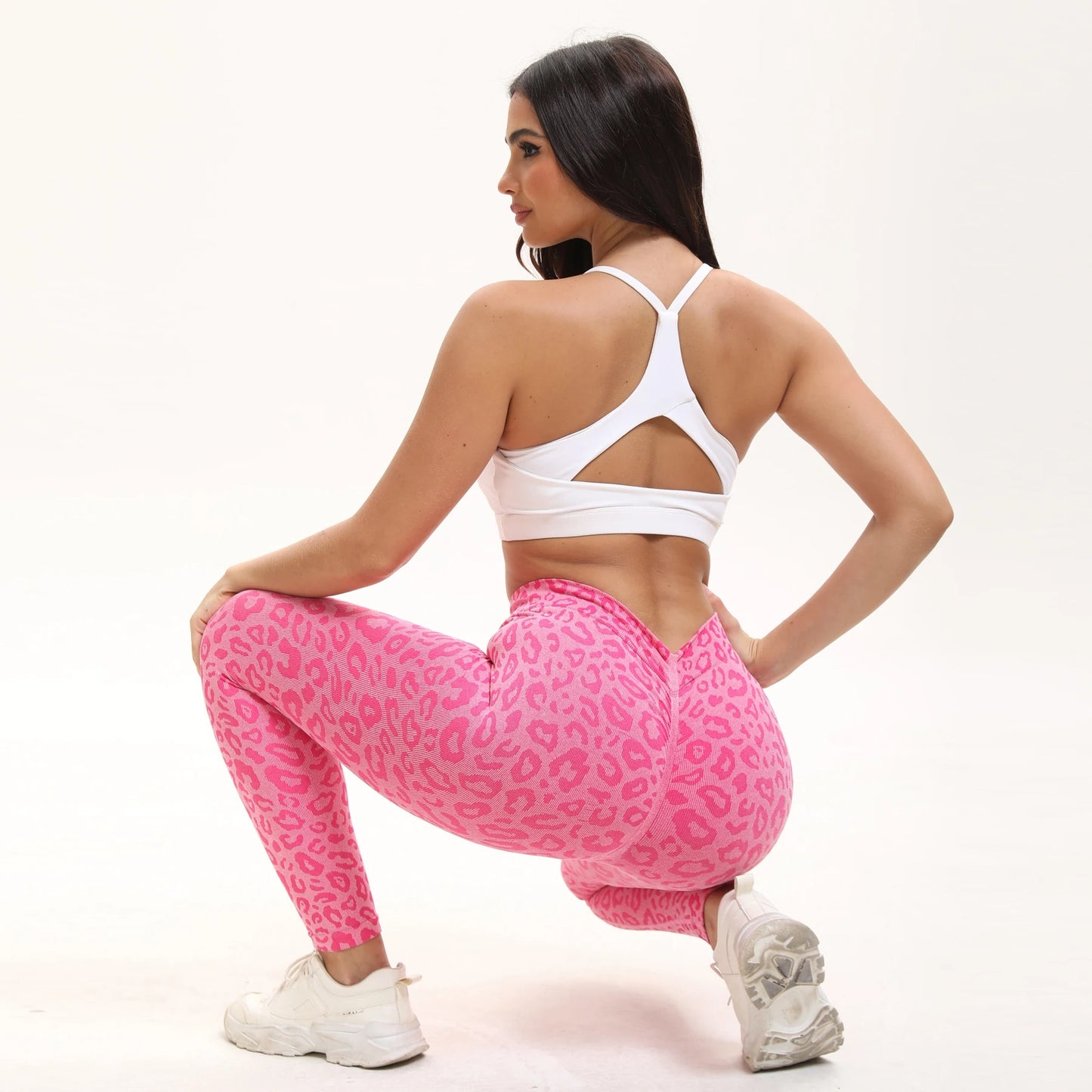 Women's Leopard Print V-Waist Leggings