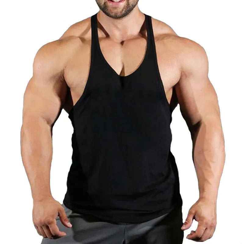 Men’s Solid Colour Cotton Sleeveless Gym Vest