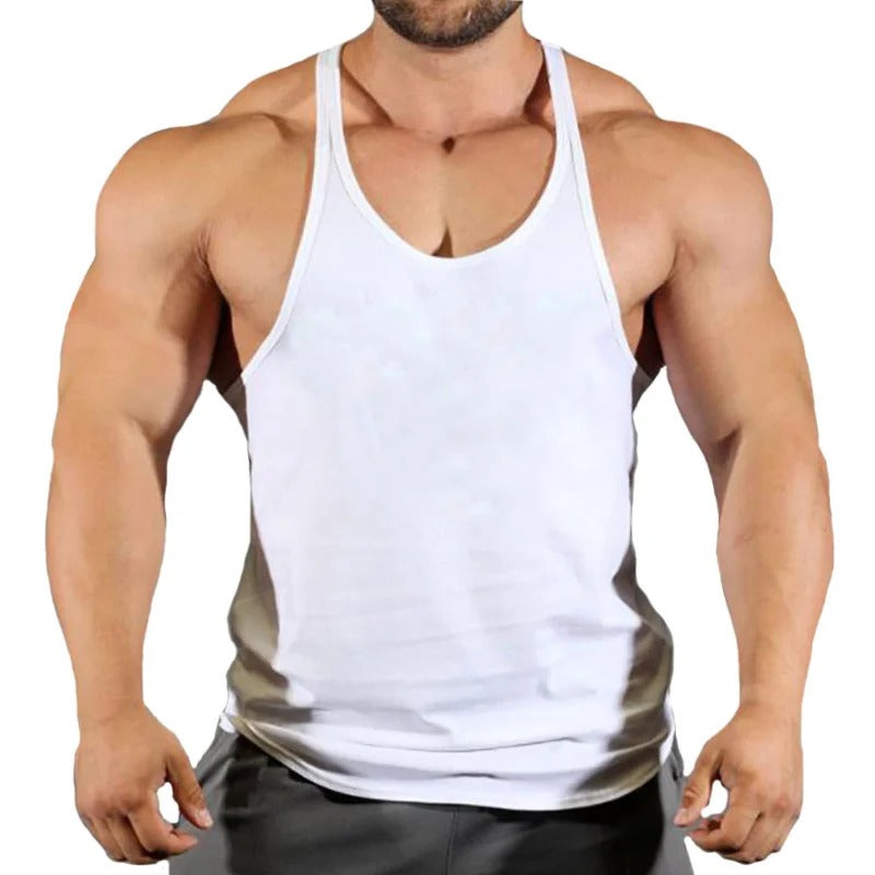 Men’s Solid Colour Cotton Sleeveless Gym Vest