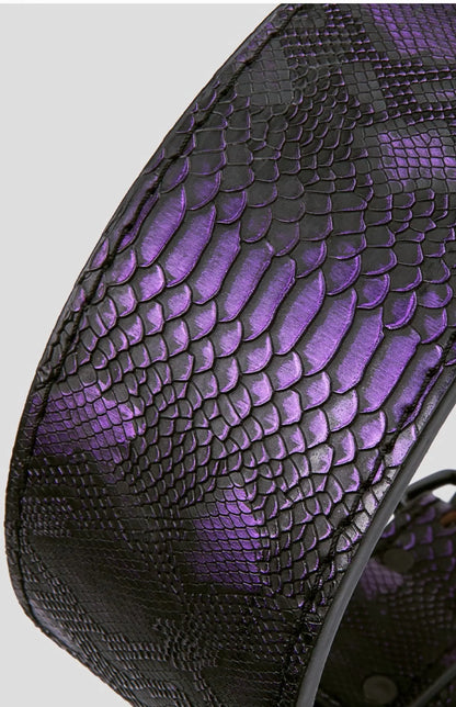 Black Mamba Snakeskin Style Leather Weightlifting belt