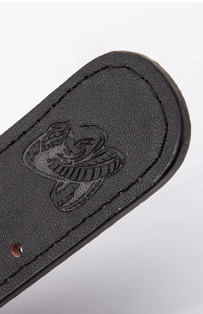 Black Mamba Snakeskin Style Leather Weightlifting belt