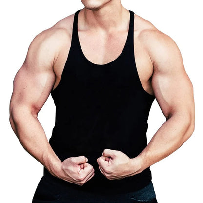 Men’s Solid Colour Cotton Sleeveless Gym Vest